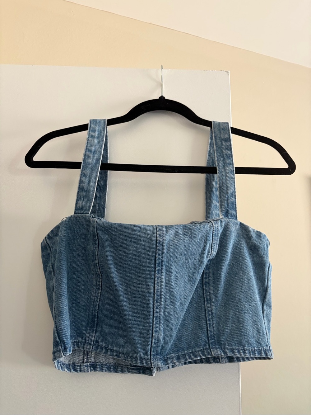 WeWoreWhat Denim Crop Top